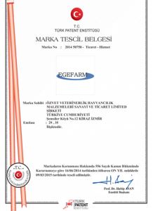 Egefarm Marka Tescil Belgesi